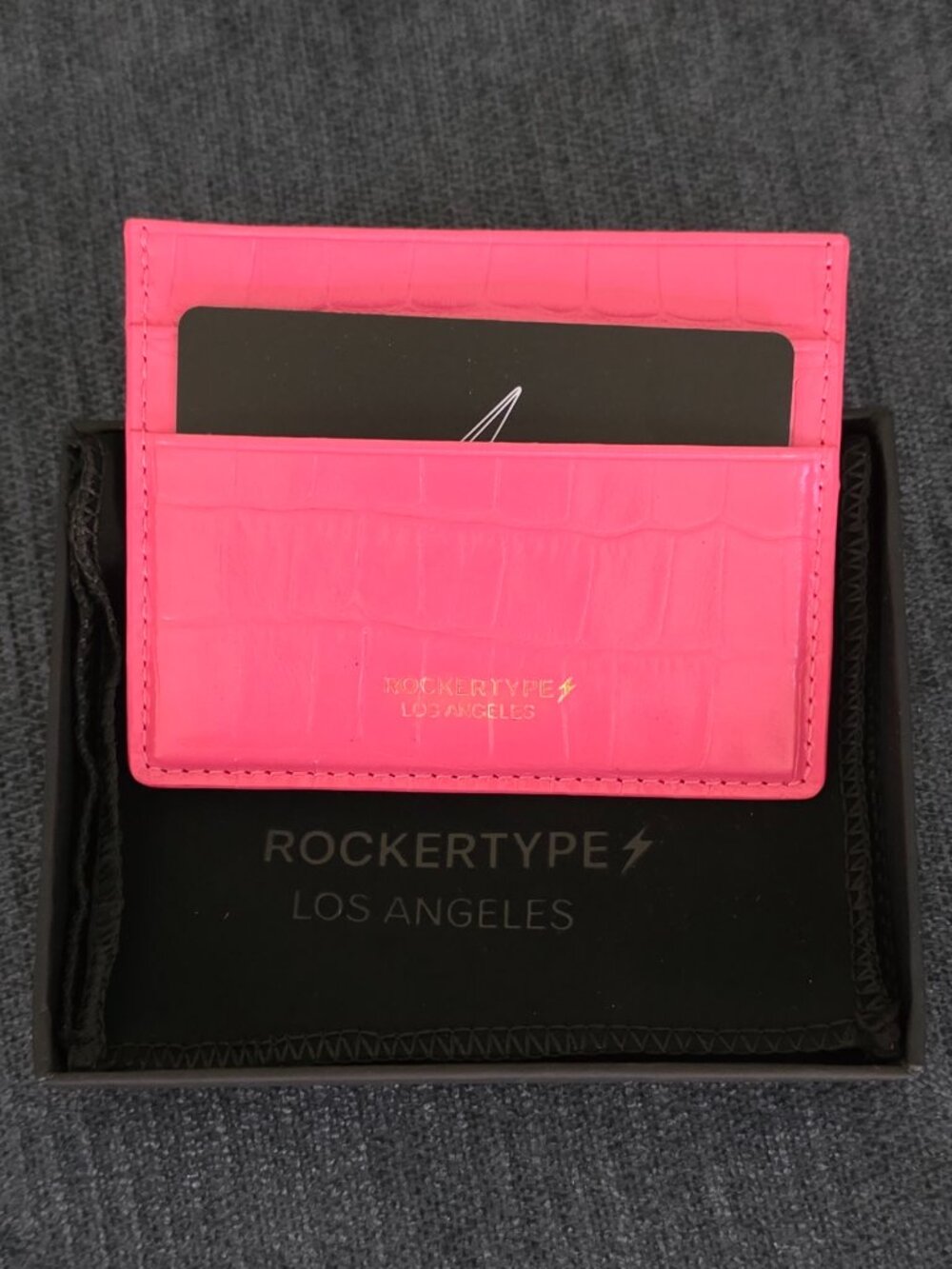 NWT Rockertype pink credit card holder